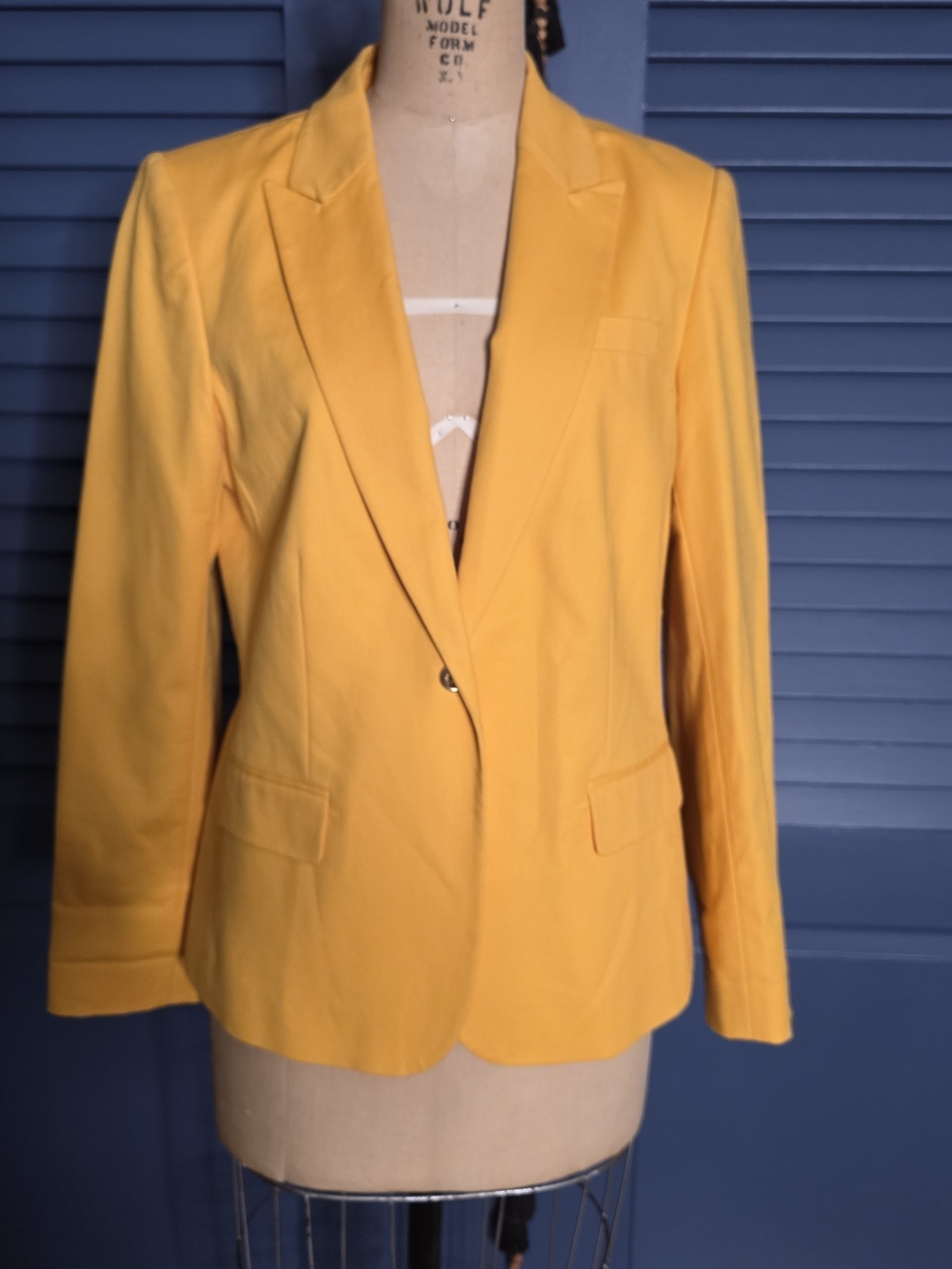 Vince Camuto Vibrant Yellow Single-Button Blazer